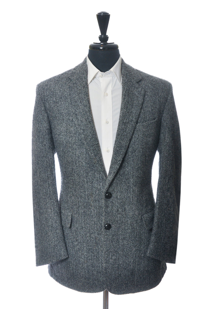 Harris Tweed Grey Herringbone Tweed Blazer