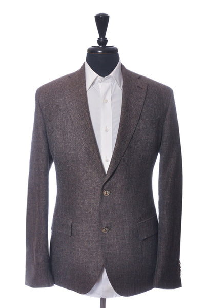 Sand Copenhagen Dark Brown Linen Blend Hopsack Blazer
