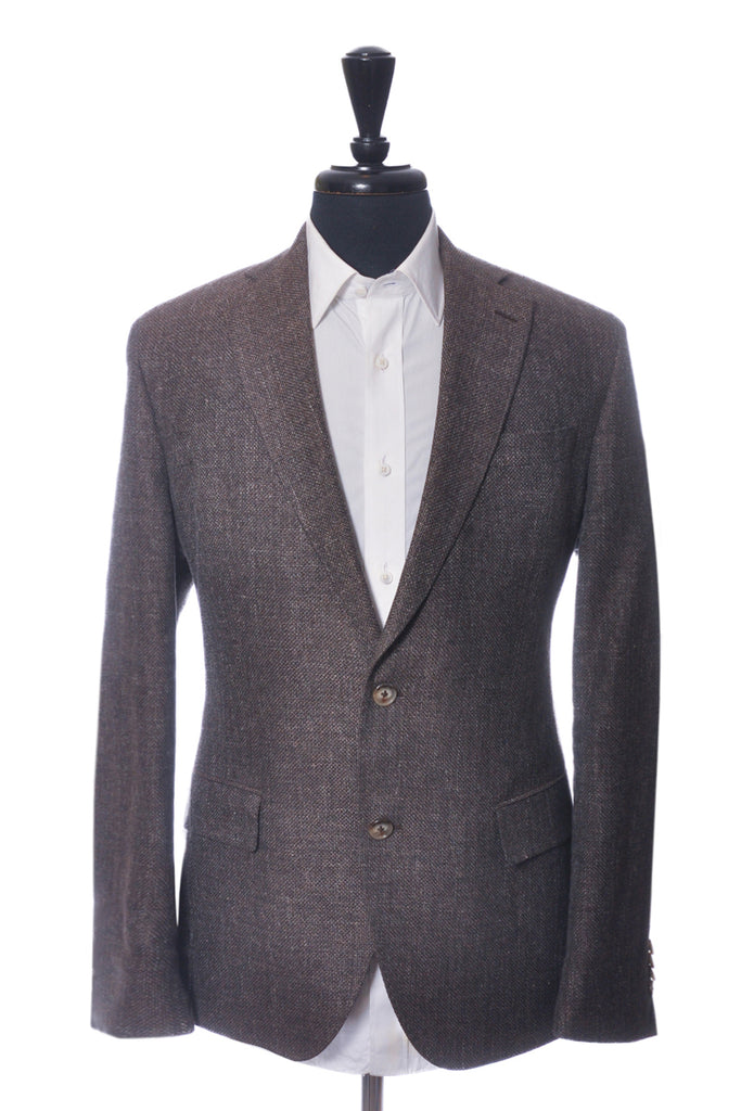 Sand Copenhagen Dark Brown Linen Blend Hopsack Blazer