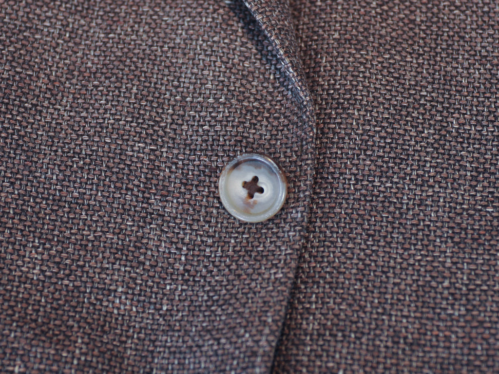 Sand Copenhagen Dark Brown Linen Blend Hopsack Blazer
