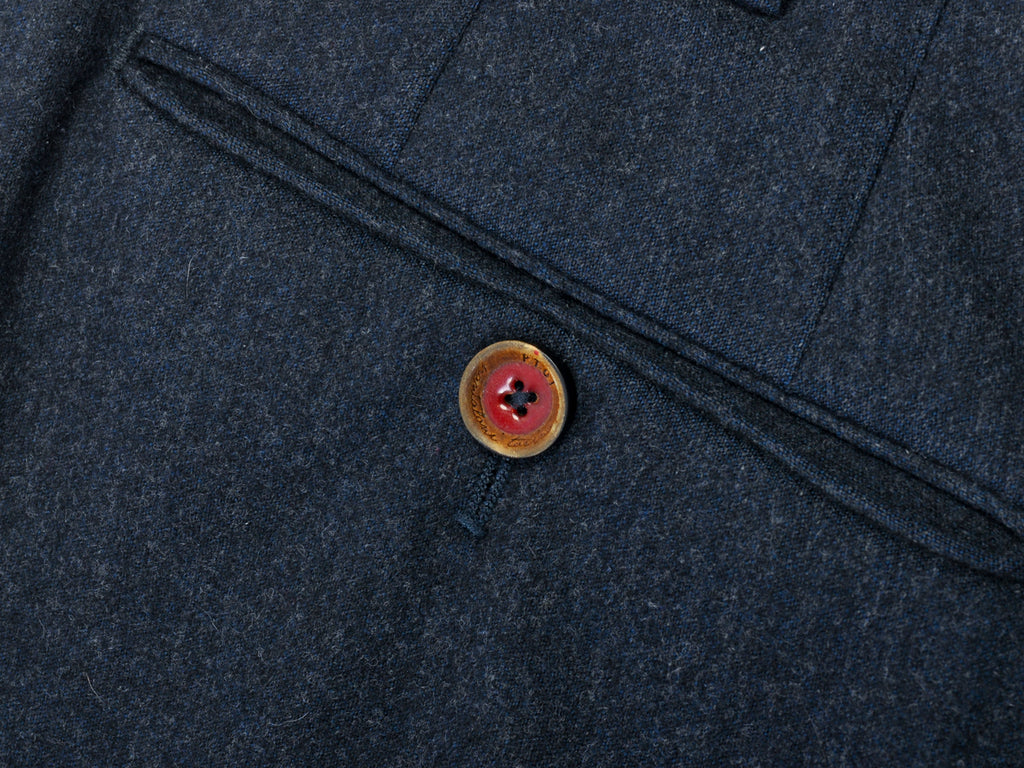 PT Torino Dark Blue Flannel Slim Fit Pants