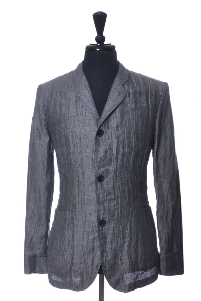 Armani Collezioni Grey Linen Blend Jacket