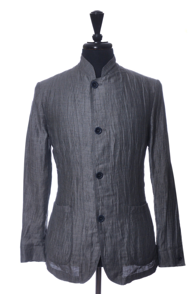 Armani Collezioni Grey Linen Blend Jacket