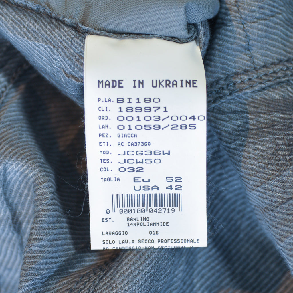Armani Collezioni Grey Linen Blend JacketArmani Collezioni Grey Linen Blend Jacket
