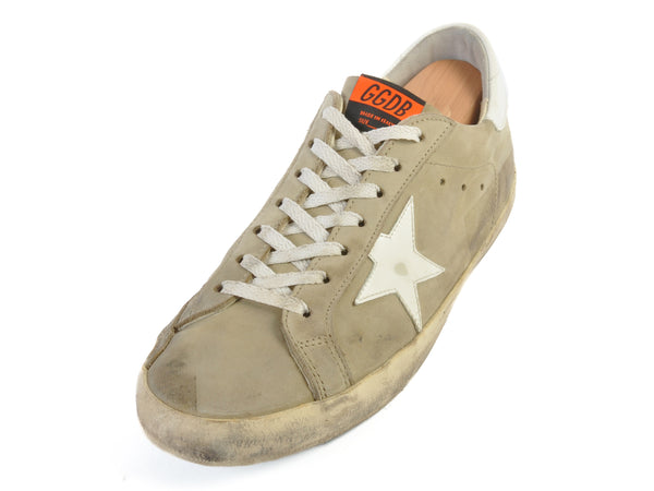 Golden Goose Deluxe Brand Light Brown Distressed Sneakers