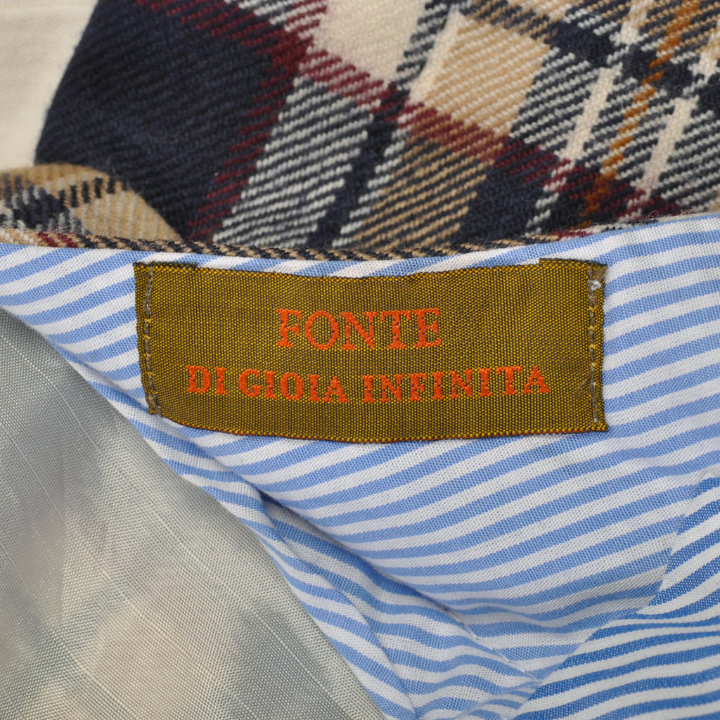 Etro Brown and Navy Plaid Pants