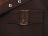 Cole Haan Brown Leather Accented Twill Jacket