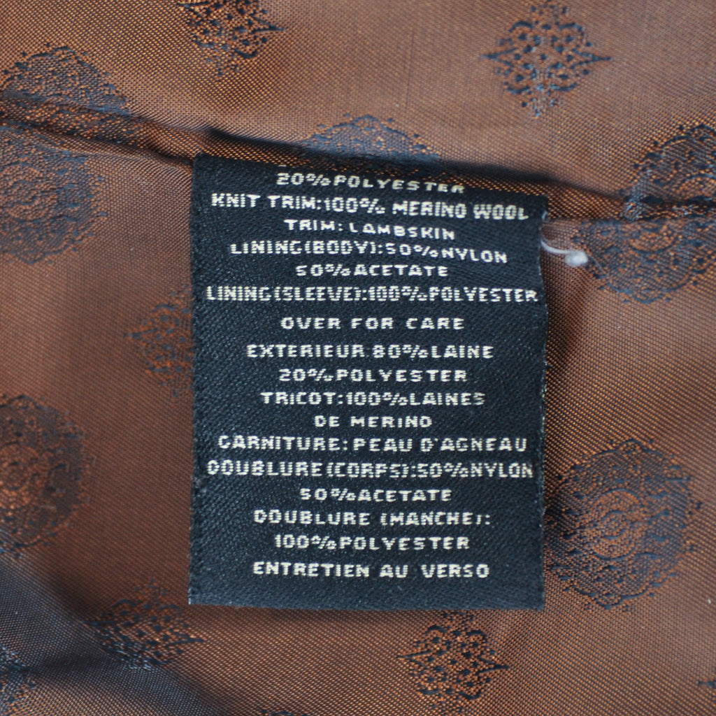 Cole Haan Brown Leather Accented Twill Jacket