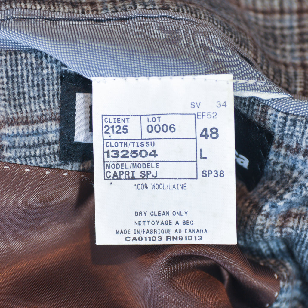 Lanza Grey Check Flannel Capri Blazer