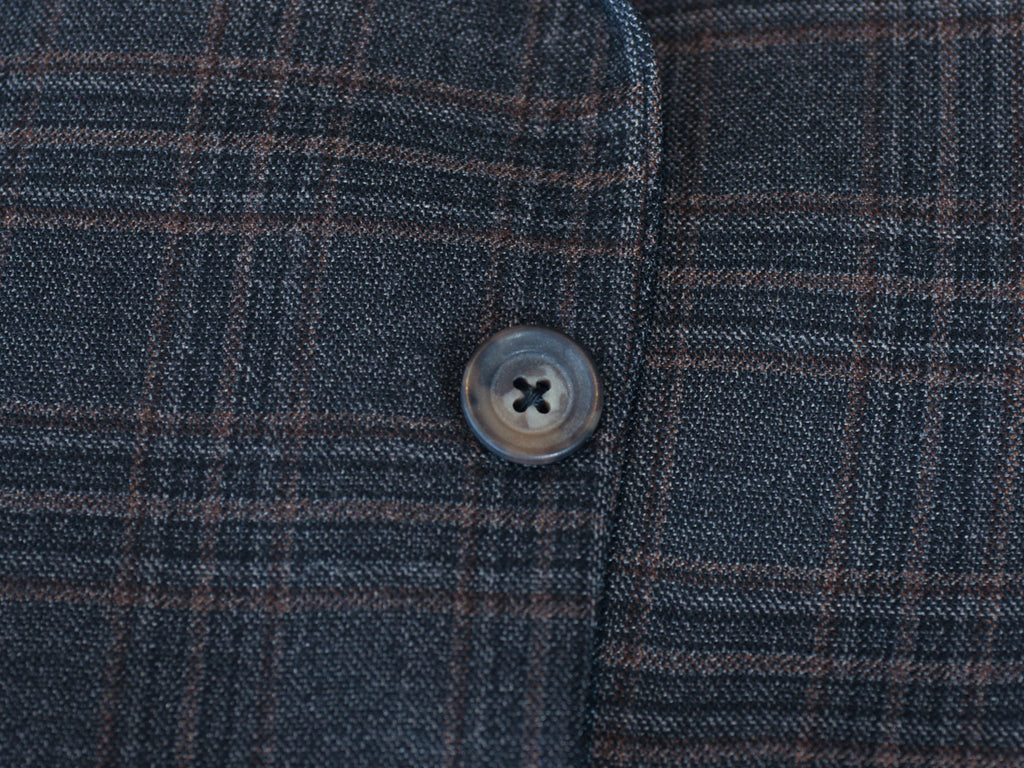 Lanza Grey Check Napoliwood Loro Piana Super 120s Wool Blazer