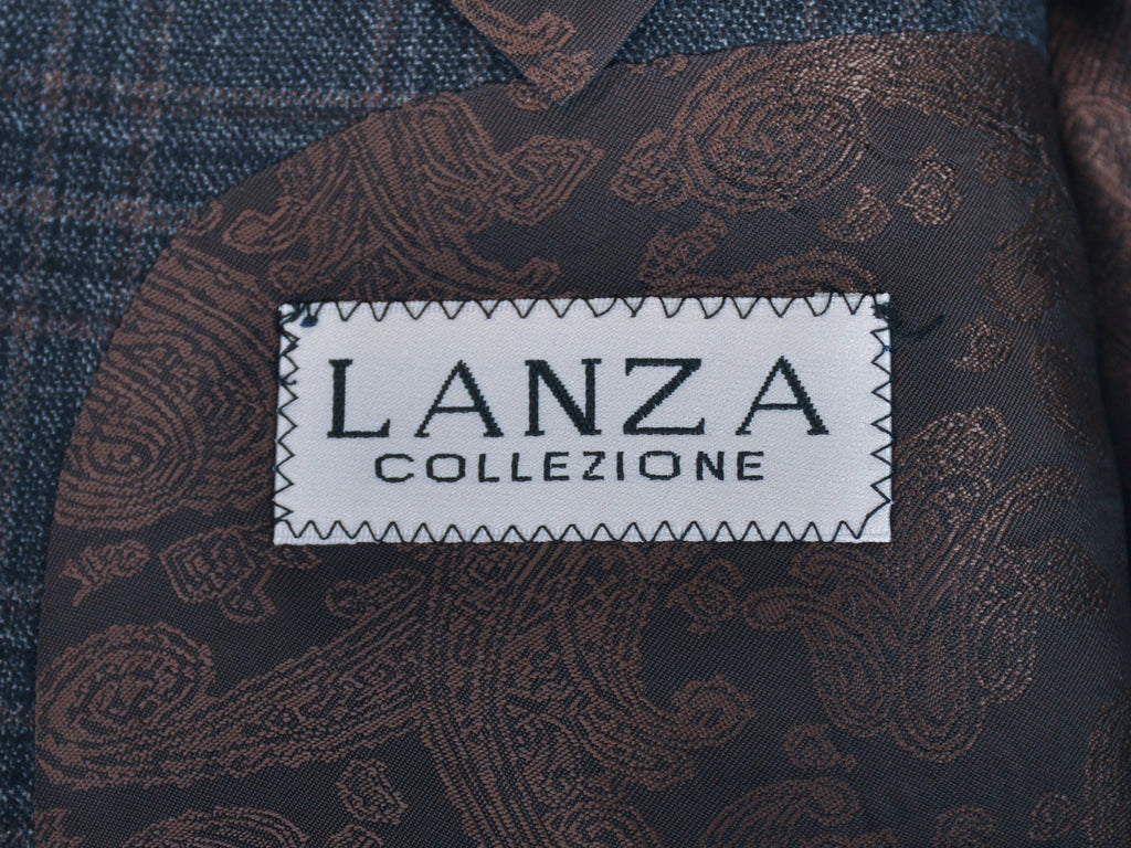 Lanza Grey Check Napoliwood Loro Piana Super 120s Wool Blazer