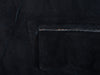 Koshin Satoh Vintage Black Sheepskin Suede Belted Coat