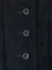 Koshin Satoh Vintage Black Sheepskin Suede Belted Coat