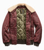 Todd Snyder X Golden Bear Burgundy Nylon Bomber Jacket