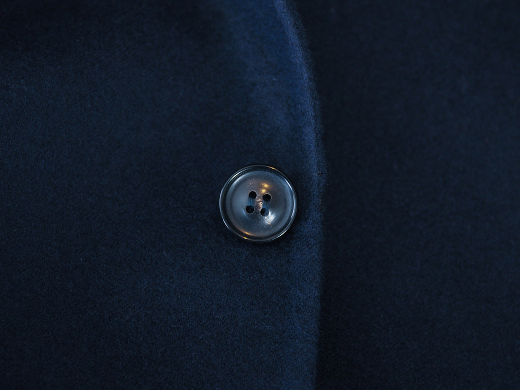 Canali Navy Blue Flannel Unstructured Blazer