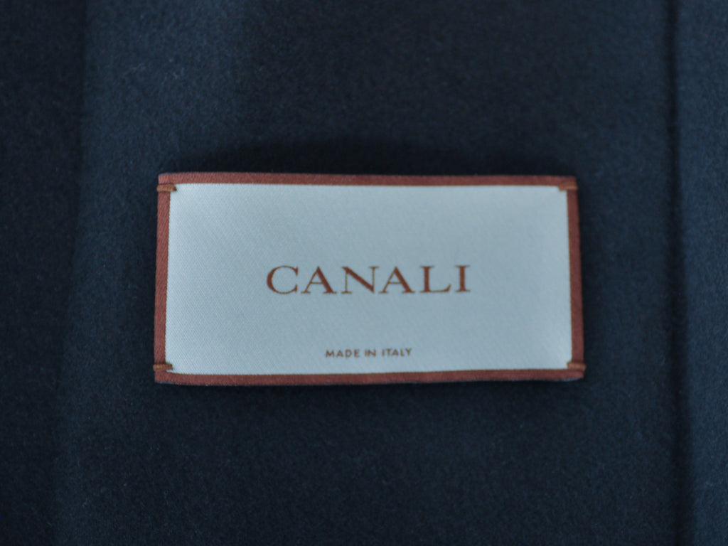 Canali Navy Blue Flannel Unstructured Blazer