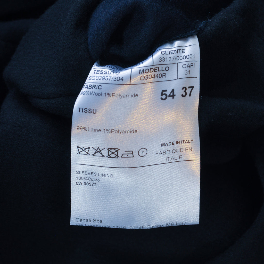 Canali Navy Blue Flannel Unstructured Blazer