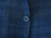 Canali Dark Blue Check Silk Wool Blazer