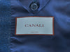 Canali Dark Blue Check Silk Wool Blazer