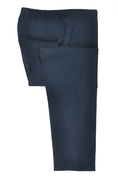 Hugo Boss Navy Blue Seersucker Banks3-J Pants