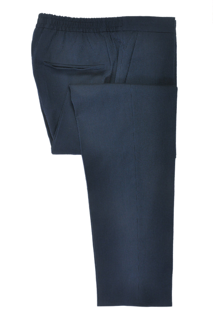 Hugo Boss Navy Blue Seersucker Banks3-J Pants