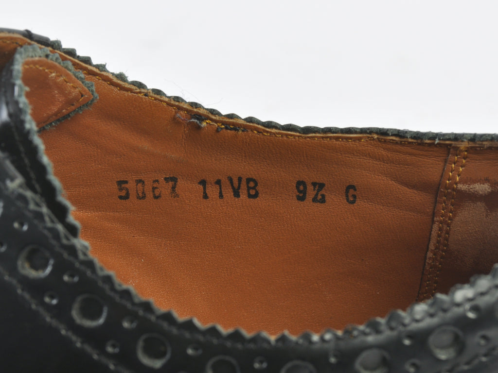 Grenson Black Wedge Sole Long Wing Shoes