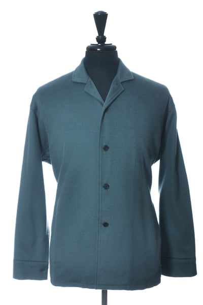 Seya Sage Green Oversized Silk Wool Flannel Jacket