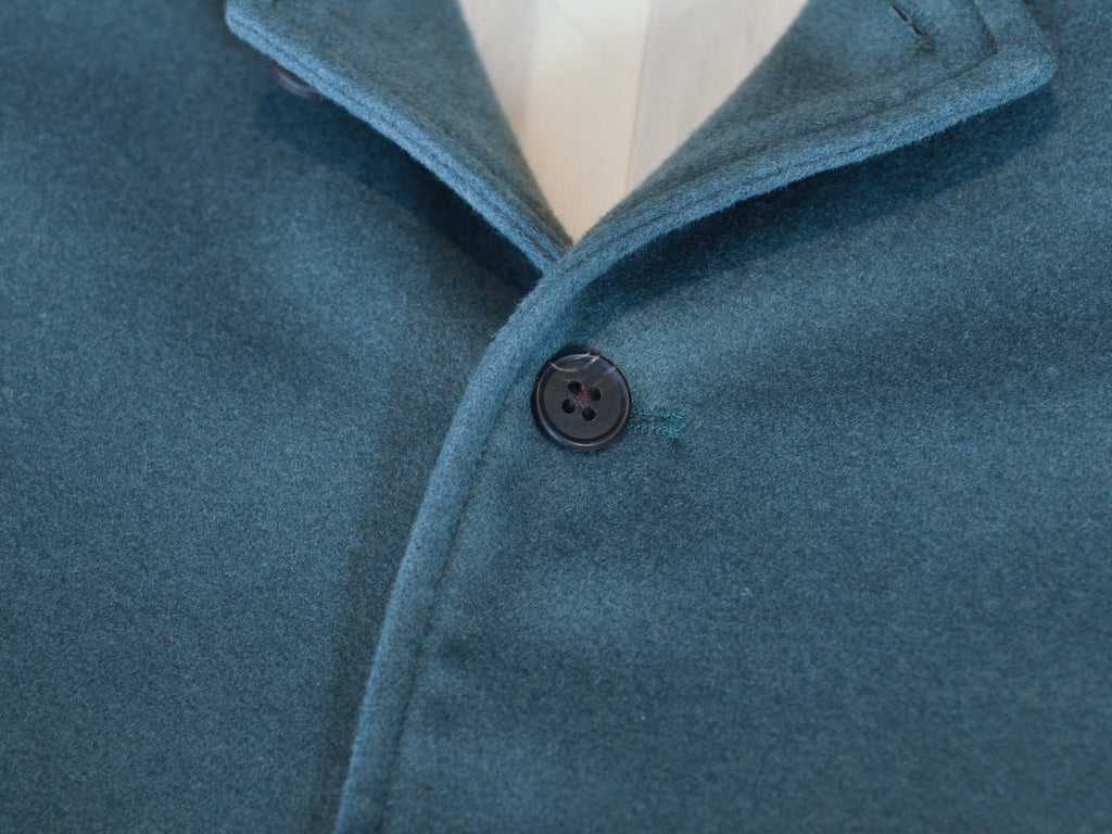 Seya Sage Green Oversized Silk Wool Flannel Jacket