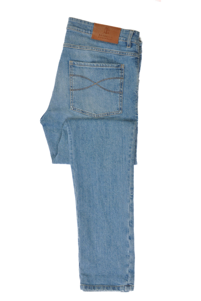 Brunello Cucinelli Blue Skinny Fit Jeans