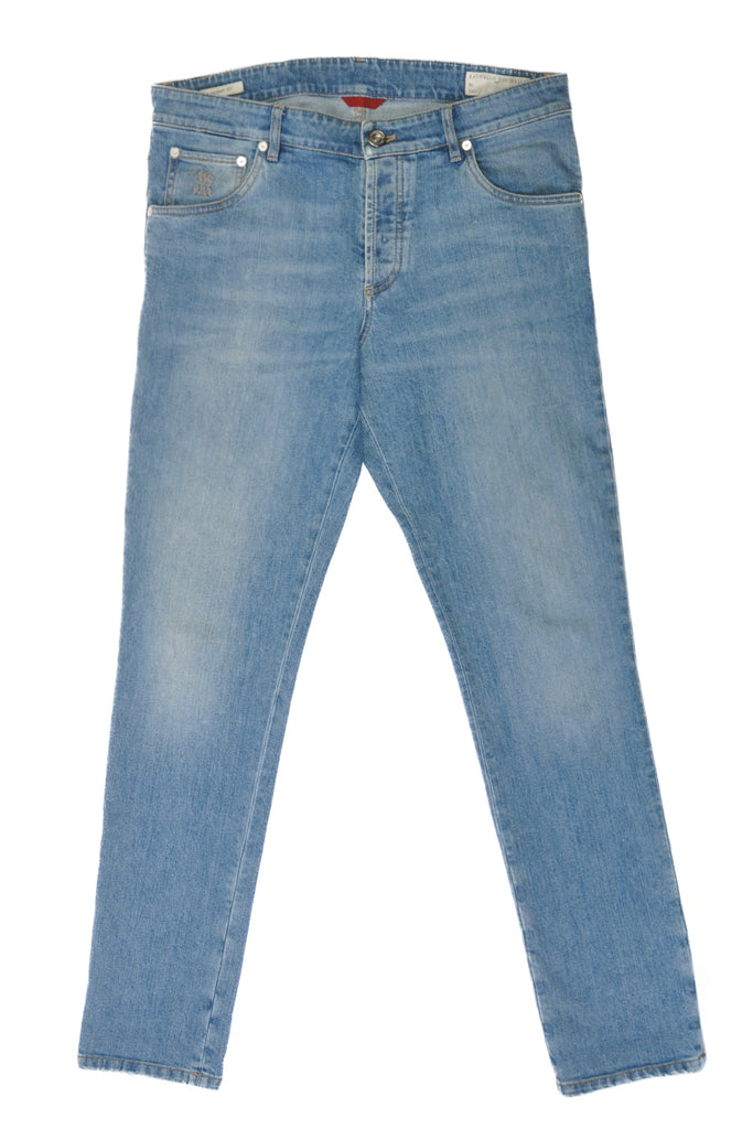 Brunello Cucinelli Blue Skinny Fit Jeans