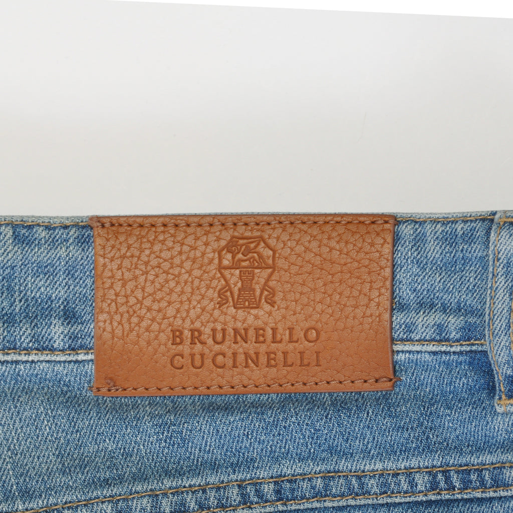 Brunello Cucinelli Blue Skinny Fit Jeans