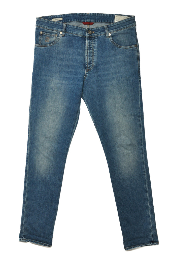 Brunello Cucinelli Blue Skinny Fit Jeans
