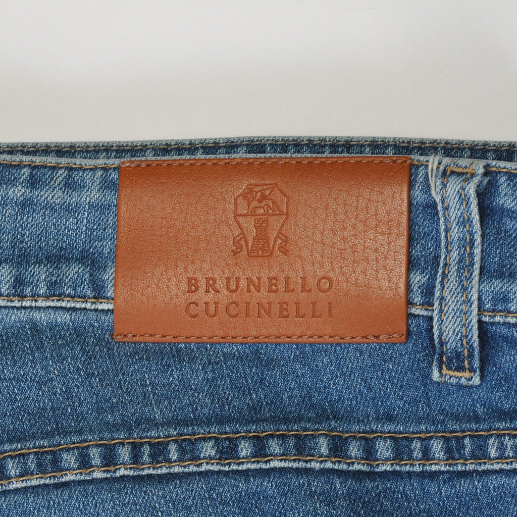 Brunello Cucinelli Blue Skinny Fit Jeans