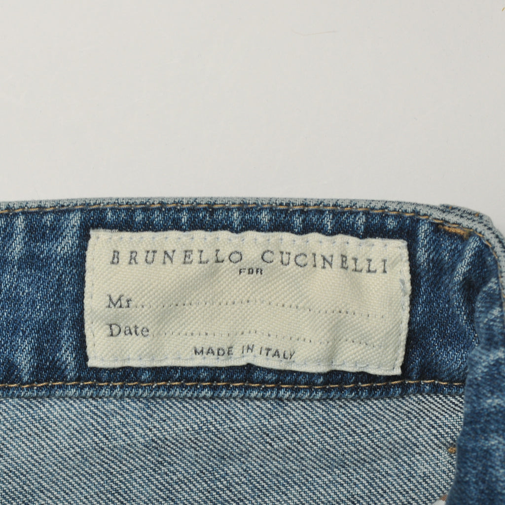 Brunello Cucinelli Blue Skinny Fit Jeans