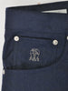 Brunello Cucinelli Navy Blue Flannel 5-Pocket Pants