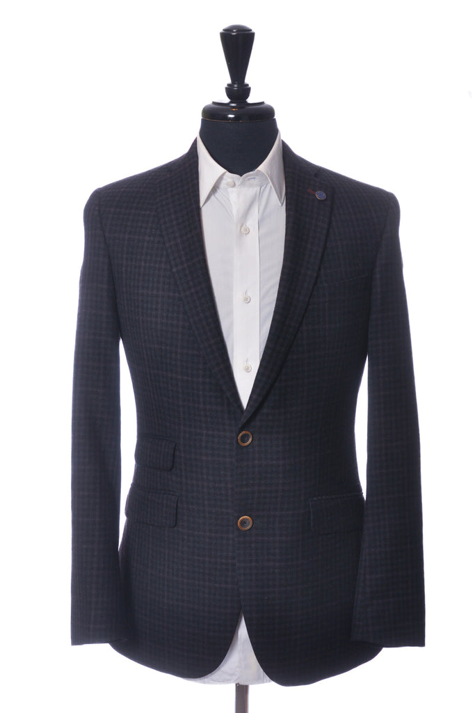 Ted Baker Charcoal Grey Check Joey Blazer