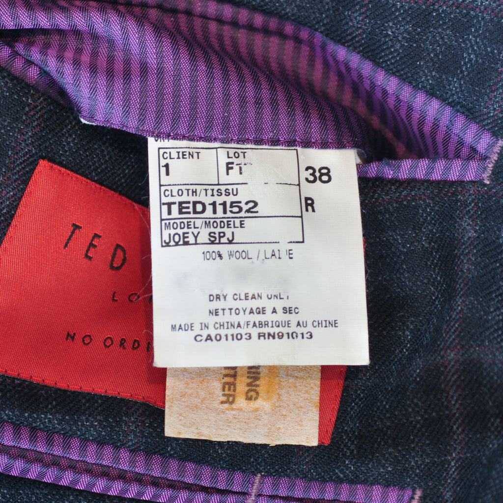 Ted Baker Charcoal Grey Check Joey Blazer