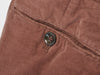 Briglia Brown Slim Fit Fine Corduroy Pleated Pants
