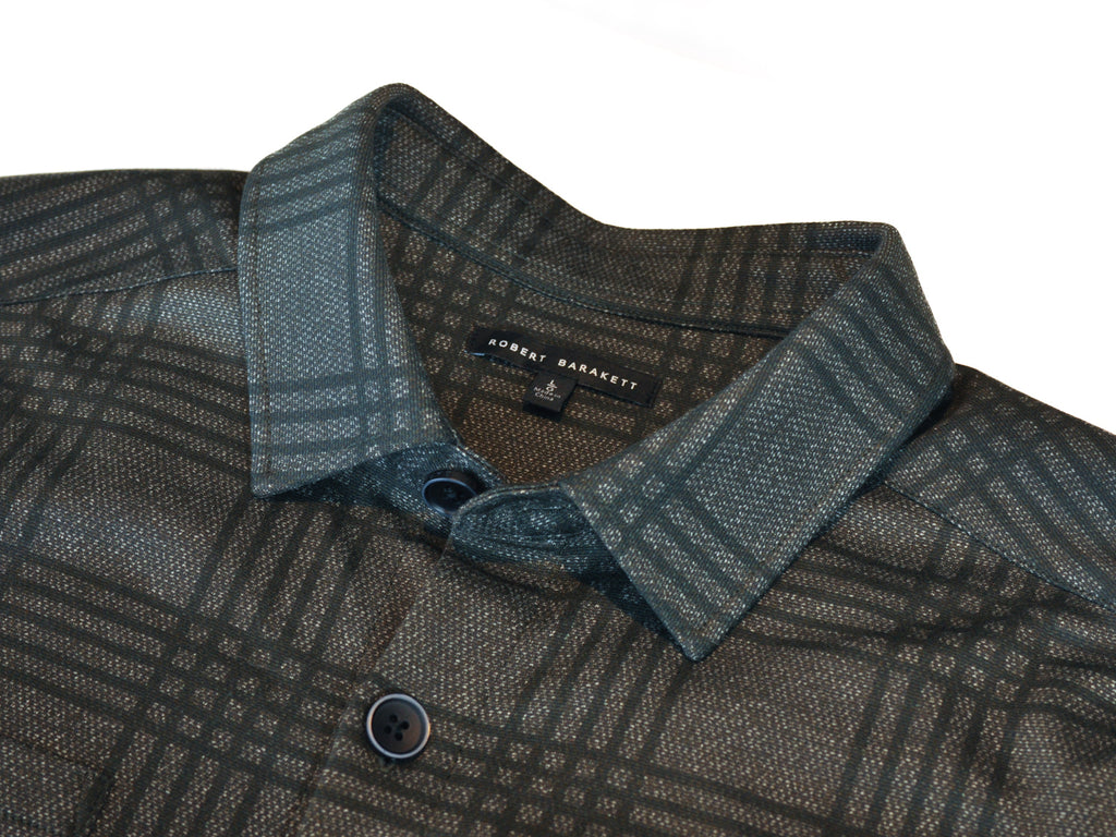 Robert Barakett Green Check Upton Overshirt