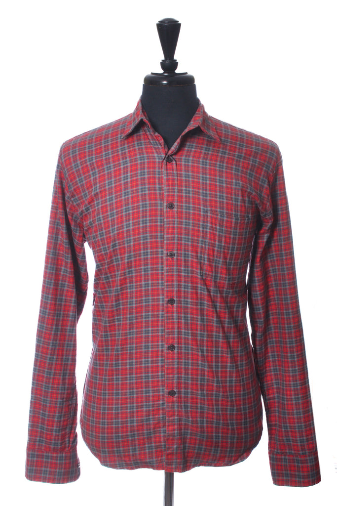 Steven Alan Red Check Cotton Shirt