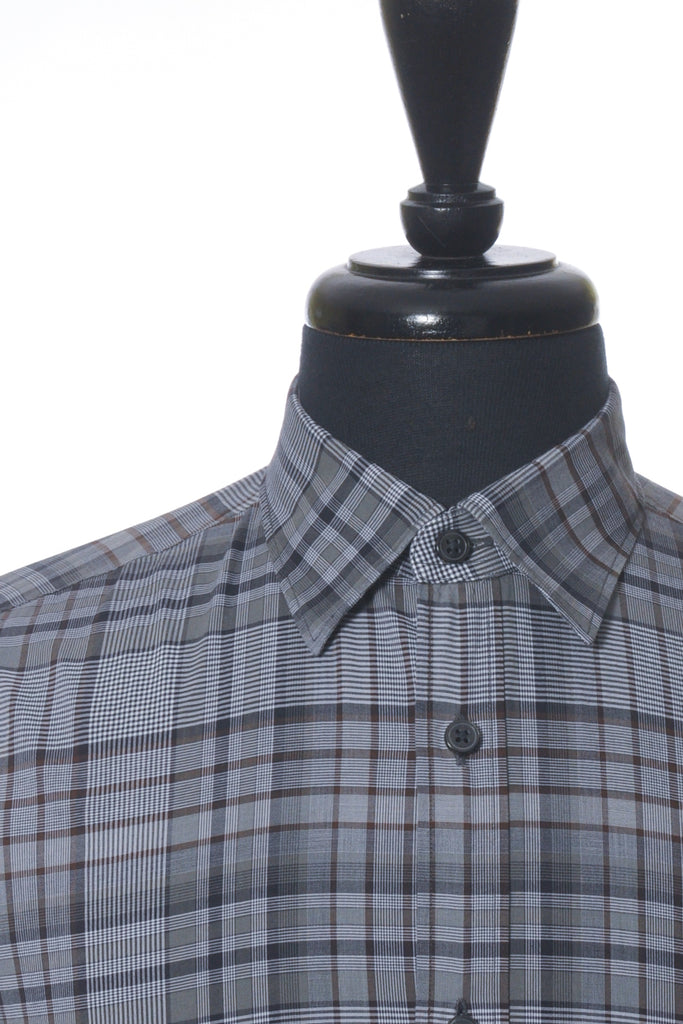 ZZegna Grey Check Drop8 Fit Shirt
