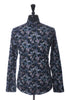 Bugatchi Navy Blue Print Shaped Fit Shirt
