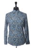 Bugatchi Blue Paisley Print Shaped Fit Shirt