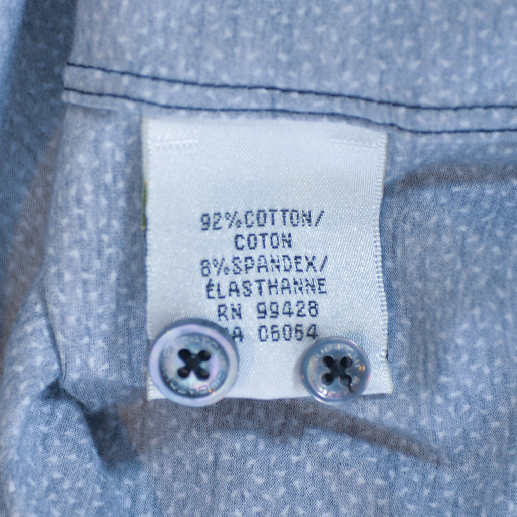 Bugatchi White on Black Print Oooh Cotton Tech Shirt