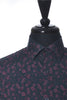 Matinique Merlot on Navy Blue Floral Print Shirt