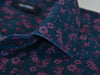Matinique Merlot on Navy Blue Floral Print Shirt
