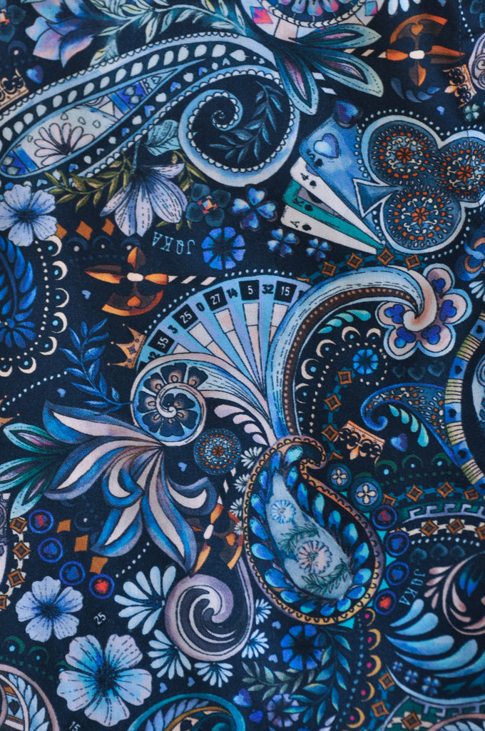Eton Blue Paisley Print Slim Fit Shirt