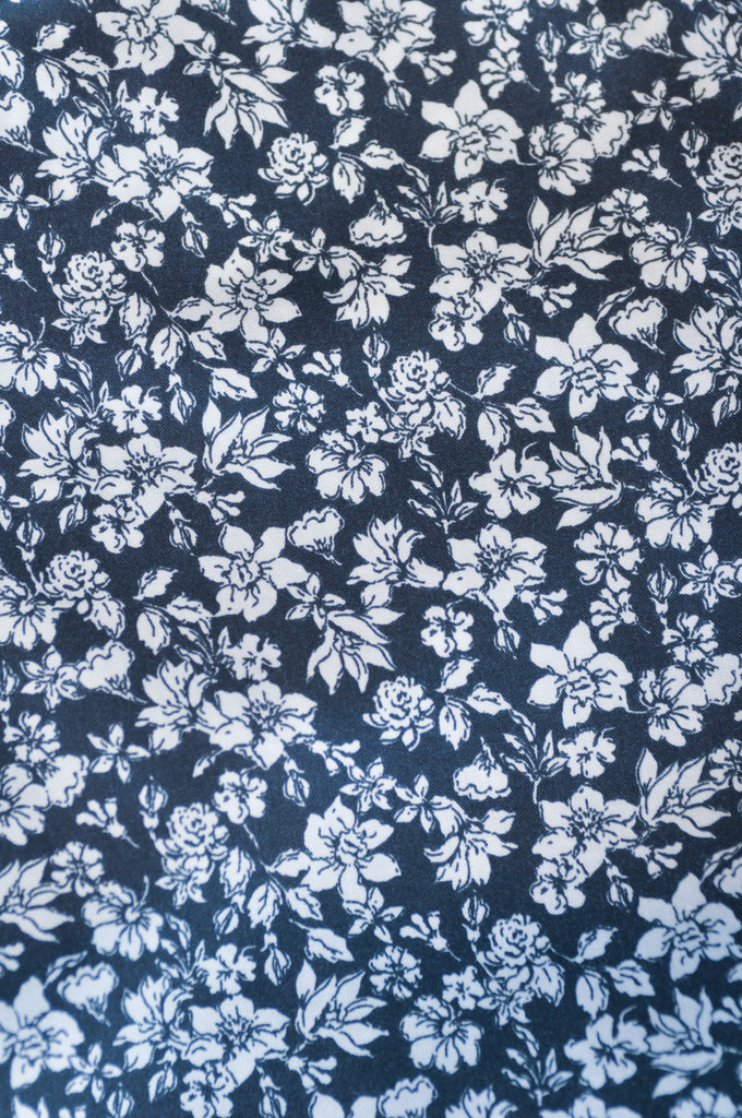 Eton White on Grey Floral Print Slim Fit Shirt
