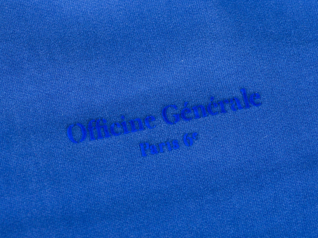 Officine Generale Washed Blue Olivier Hoodie