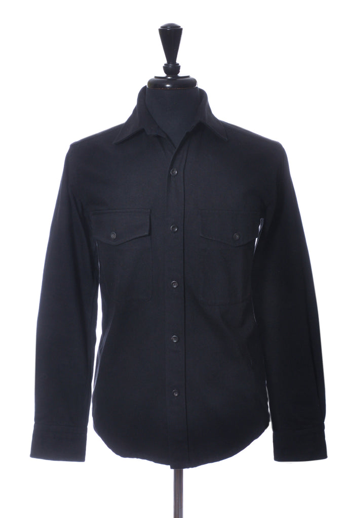 Eton Black Cotton Overshirt